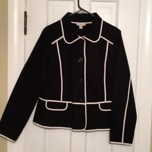 Black and white 98 percent cotton jacket